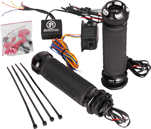 PERFORMANCE MACHINE (PM) - 0063-2092-BM - Apex Heated Grips - Cable - Contrast Cut