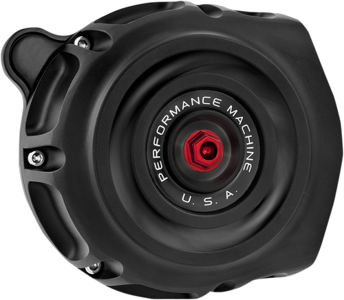 PERFORMANCE MACHINE (PM) - 0206-2142-SMB - Vintage Air Cleaner - Black Ops