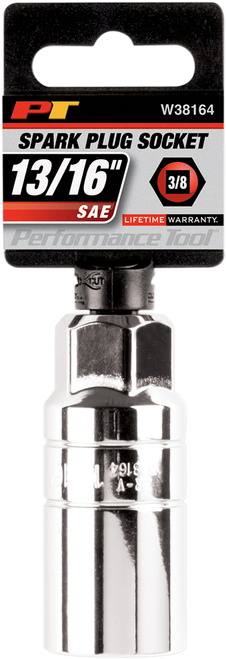 PERFORMANCE TOOL - W38164 - Socket - Spark/Plug - 13/16"