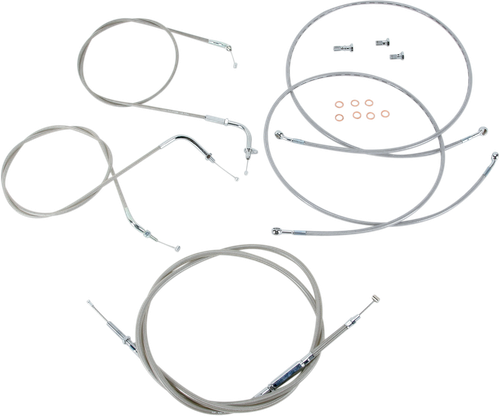 BARON - BA-801300KT-18 - Stainless Handlebar Cable/Line Kit - 18"-20" - XVS1300