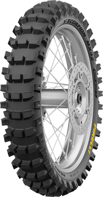 PIRELLI - 4575100 - Tire - Scorpion MX32 Mid Soft - Rear - 120/90-19 - 66M