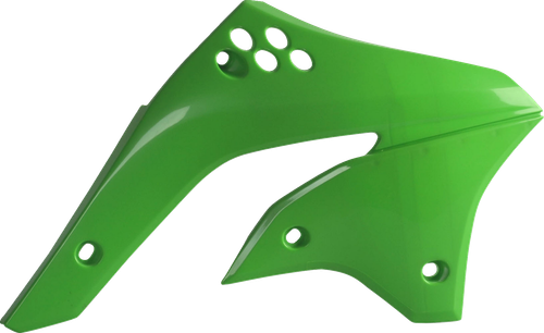 POLISPORT - 8426300006 - Radiator Cover - Green OEM '08 - Kawasaki - KX '06-'08