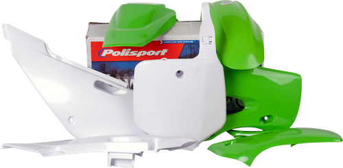 POLISPORT - 90056 - Body Kit - Complete - OEM Green/White - KLX 110