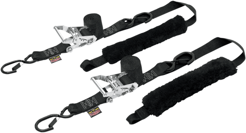 POWERTYE MFG. - 30622-S - Deluxe Ratchet Tie-Downs - 1-1/2" x 6-1/2' - Black