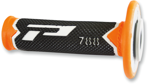PRO GRIP - PA078800TGAC - Cross Triple Density 788 Grips - Gray/Orange/Black