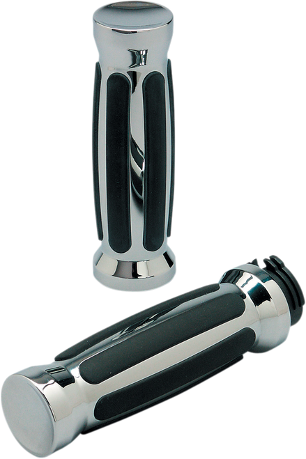 PRO-ONE PERF.MFG. - 490000 - Custom Straight Rubber Grips - Cable - Chrome