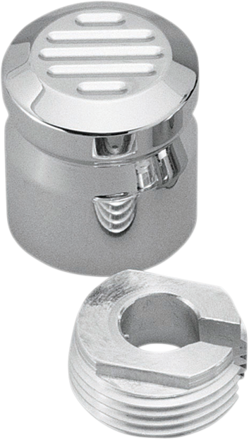 PRO-ONE PERF.MFG. - 200220 - Chrome Billet Choke Cable Knob Cover - Ball-Milled