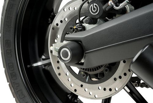 PUIG HI-TECH PARTS - 20158N - Axle Sliders - Rear - Black - Pair - Ducati Scrambler