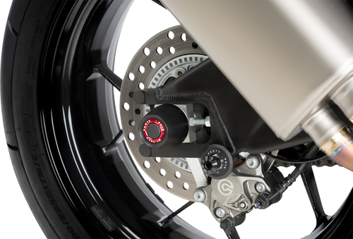 PUIG HI-TECH PARTS - 20493N - Axle Sliders - Rear - Black - Pair - Honda CBR Fireblade