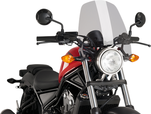 PUIG HI-TECH PARTS - 9462H - New Generation Windscreen - 16-1/2” - Smoke - Rebel 500