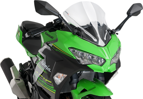 PUIG HI-TECH PARTS - 9976W - Race Windscreen - 15-3/4” - Clear - Kawasaki