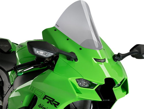 PUIG HI-TECH PARTS - 20540H - Race Windscreen - 12-1/2” - Smoke - Ninja ZX-10R