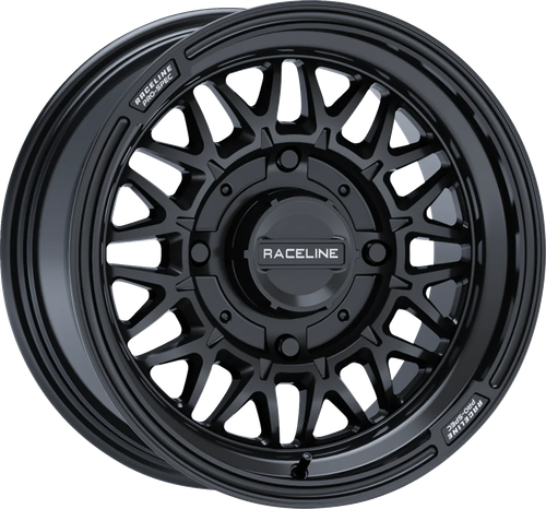 RACELINE WHEELS - A13GB-57037+10 - Wheel - Omega - Front/Rear - Gloss/Black - 15x7 - 4/137 - 5+2 (+10 mm)