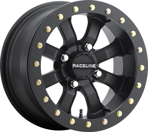 RACELINE WHEELS - A71B-48056-44 - Wheel - Black Mamba - Beadlock - Front - Black - 14x8 - 4/156 - 4+4