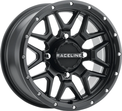 RACELINE WHEELS - A94B-47011+10 - Wheel - Krank - Simulated Beadlock - Front/Rear - Black - 14x7 - 4/110 - 5+2 (+10 mm)
