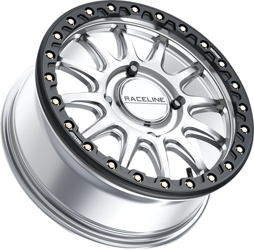 RACELINE WHEELS - A14SB-77037+25 - Wheel - Alpha - Front/Rear - Hyper Silver/with Black Ring - 17x7 - 4/137 - +25 mm