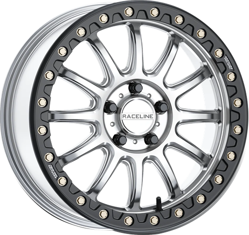 RACELINE WHEELS - A14SB-77037+40 - Wheel - Alpha - Front/Rear - Hyper Silver/with Black Ring - 17x7 - 4/137 - +40 mm