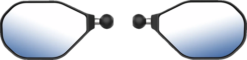 RAM MOUNTS - RAM-B-465RL - Tough-Mirror - Side View - Oval - Black - Left/Right with Ball