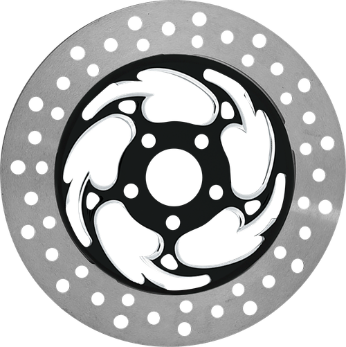 RC COMPONENTS - COG11785ELF2K - Brake Rotor - Left Front - Savage Eclipse - Chrome and Black