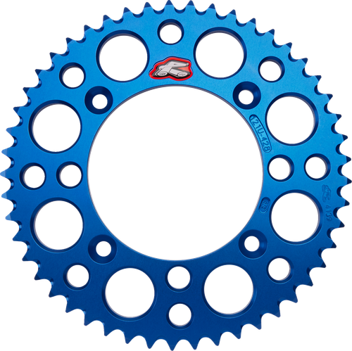 RENTHAL - 121U-428-49GPBU - Rear Sprocket - Aluminum - 49 Tooth - Blue - Suzuki/Yamaha