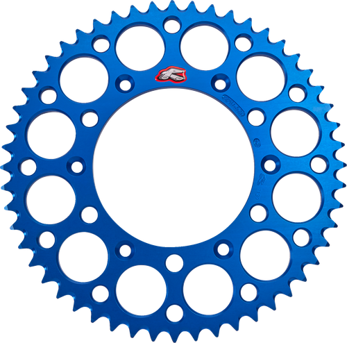 RENTHAL - 224U-520-52GPBU - Rear Sprocket - Aluminum - 52 Tooth - Blue