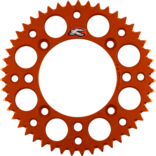 RENTHAL - 518U-420-47GPOR - Rear Sprocket - Aluminum - 47 Tooth - Orange - KTM