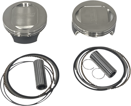 REVOLUTION PERFORMANCE, LLC - RP301-119W - Piston Kit - Dished - For 117” Monster Big Bore Cylinder Kit - Twin Cam