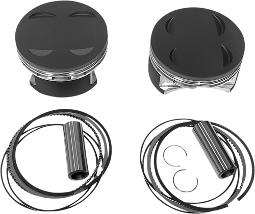 REVOLUTION PERFORMANCE, LLC - RP301-600 - Piston Kit - Flat-Top - For 139” Monster Big Bore Cylinder Kit - 107” M8
