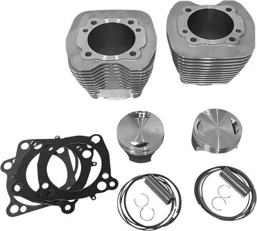 REVOLUTION PERFORMANCE, LLC - RP201-110W - Cylinder Kit - 98” - Big Bore - Natural Silver - Twin Cam