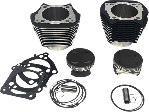 REVOLUTION PERFORMANCE, LLC - RP201-611W - Cylinder Kit - 139” - Black with Highlighted Fins - 107” M8