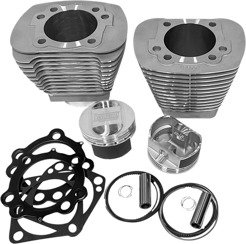 REVOLUTION PERFORMANCE, LLC - RP201-218W - Cylinder Kit - 92” - Big Bore - Natural Silver - Evolution Big Twin