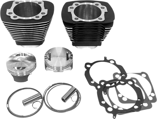 REVOLUTION PERFORMANCE, LLC - RP201-411W - Cylinder Kit - 90” - Black with Highlighted Fins - XL