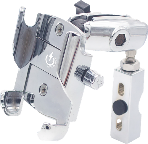 RIDEPOWER - RPMTLMOUNTLGCR - Metal Phone Mount - Large - Perch Mount - Chrome