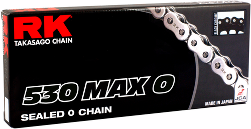 RK - 530MAXO-130-BC - 530 Max O - Drive Chain - 130 Links - Black/Chrome