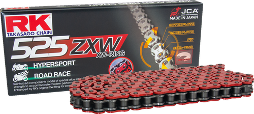RK - RR525ZXW-RL - 525 ZXW - Connecting Link - Rivet - Red