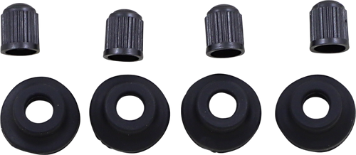 BOLT - 2007-GRM - Valve Stem Grommet/Cap - Black - 4 Pack