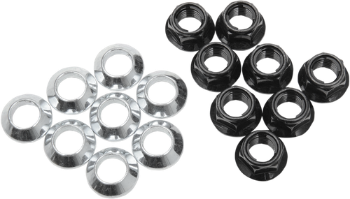 BOLT - 2005-LUG.B - Flange Lug Nut - Locking - Black - 8-Pack