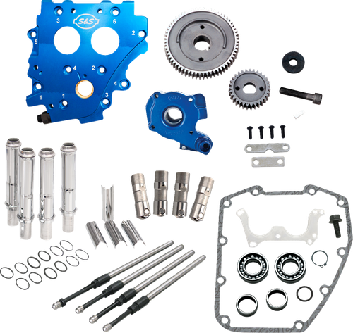 S&S CYCLE - 310-1267 - Cam Chest Kit without Cams - Gear Drive - Oil Cooled - Chrome Pushrods - Twin Cam