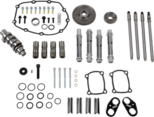 S&S CYCLE - 310-1413 - Camshaft Kit - 496 Gear Drive - Chrome Pushrod Tubes - M8
