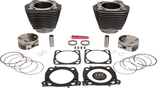 S&S CYCLE - 910-0764A - Cylinder Kit - 131” Stroker Cylinder - Black Granite w/Highlights - M8