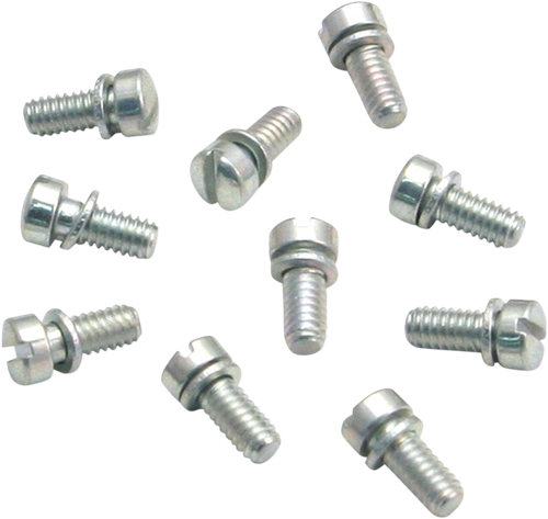 S&S CYCLE - 50-0098 - Slotted Round Head Screws - 10-Pack