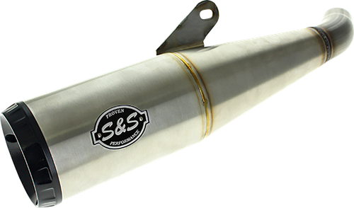 S&S CYCLE - 550-1114 - Grand National Slip-On Muffler - Brushed Stainless Steel - X500