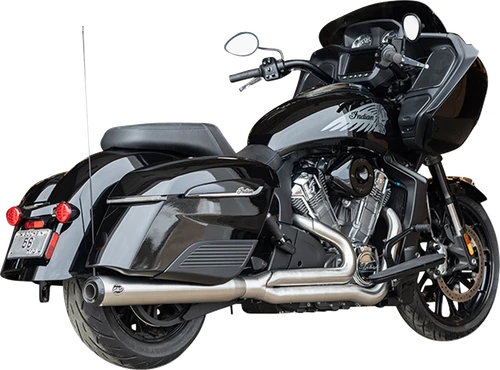 S&S CYCLE - 550-1132 - 2-into-1 Qualifier Exhaust System - Brushed Stainless Steel - 49 State - Indian with PowerPlus