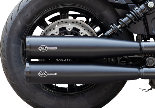 S&S CYCLE - 4110-266 - Grand National Slip-On Mufflers - Black - 50-State