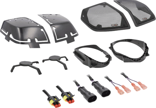 SADDLE TRAMP - BC-HDC69-2 - Saddlebag Lid with Speaker Cutouts - Rear - FL