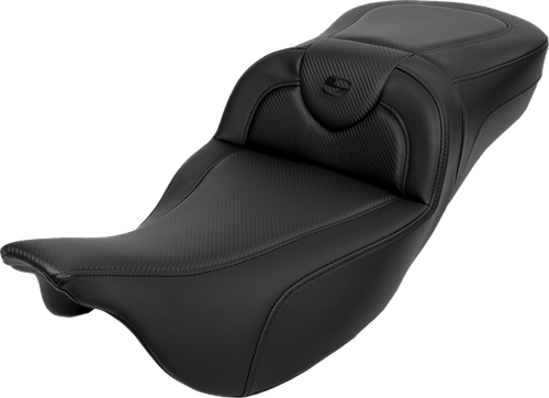 SADDLEMEN - 808-07B-186B0 - Roadsofa Extended Reach Seat - Carbon Fiber - Black Stitch - Backrest - FL '08-'24