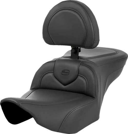SADDLEMEN - 823-07-187BR - Roadsofa Seat - with Backrest - Black Stitching - FL '23-'24