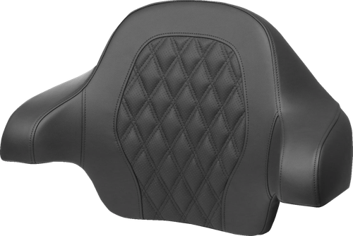 SADDLEMEN - 814-07-18401 - Tour-Pak Backrest Pad - Lattice Stitch - Blue Stitch - FL '14-'24