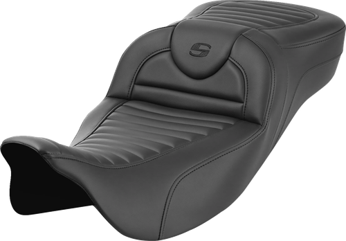 SADDLEMEN - 808-07B-20300 - Roadsofa Extended Reach Seat - without Backrest - Tuck-n-Roll - FL '08-'24