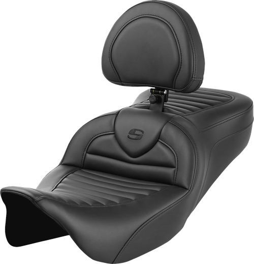SADDLEMEN - 808-07B-202B0 - Roadsofa Seat - with Backrest - Tuck-n-Roll - FL '08-'23